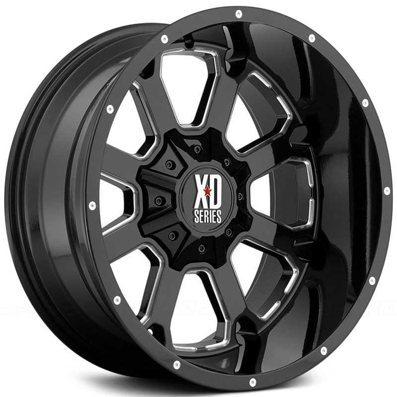 XD Series XD825 Buck 25  Wheels Gloss Black Milled