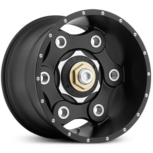 Moto Metal MO977 Link Satin Black w/ Gold Center