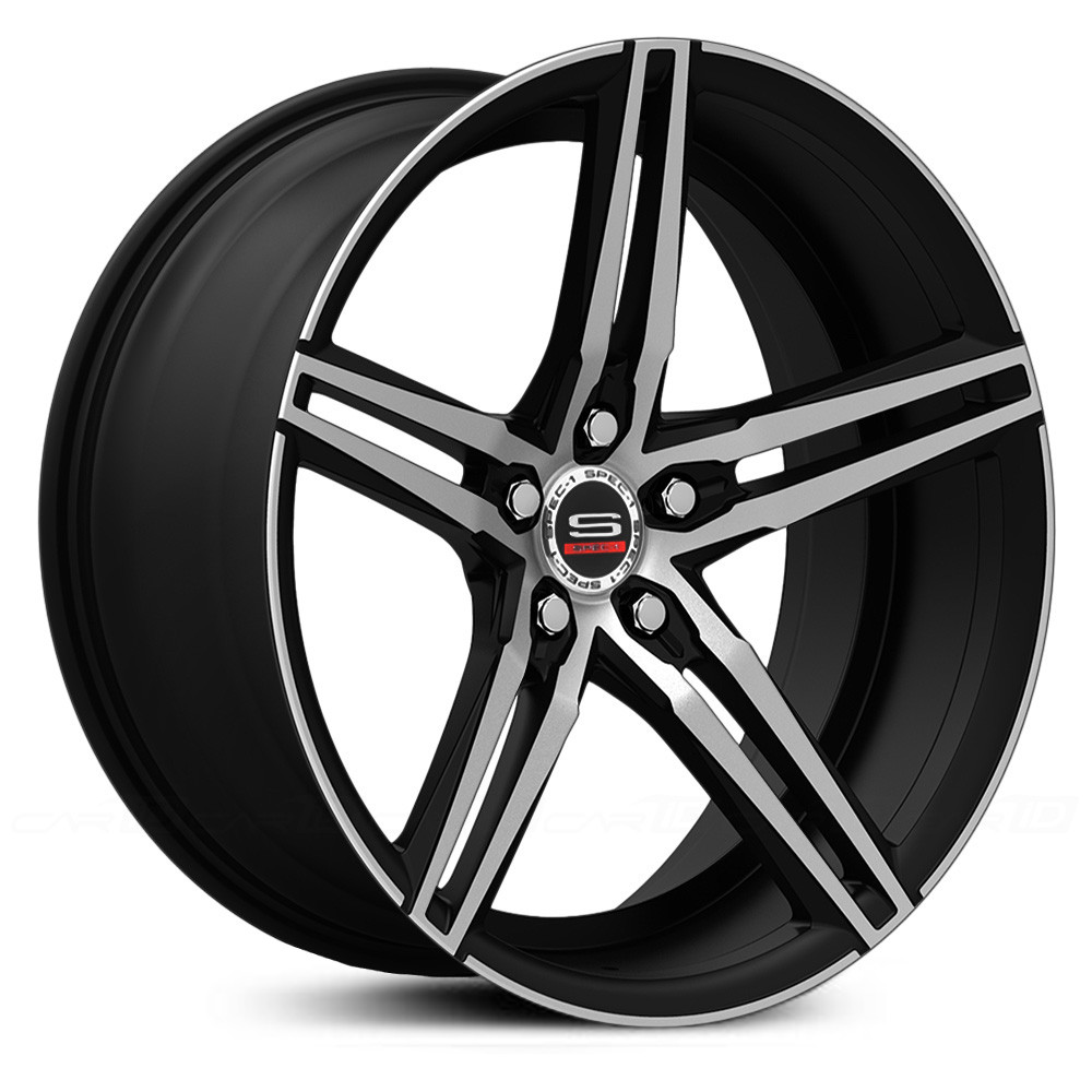 20x9 Spec-1 Monotec SPM-75 Gloss Black Machined MID