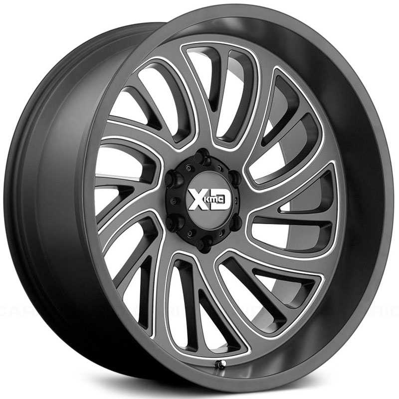 20x12 KMC XD826 Surge Satin Black Milled REV