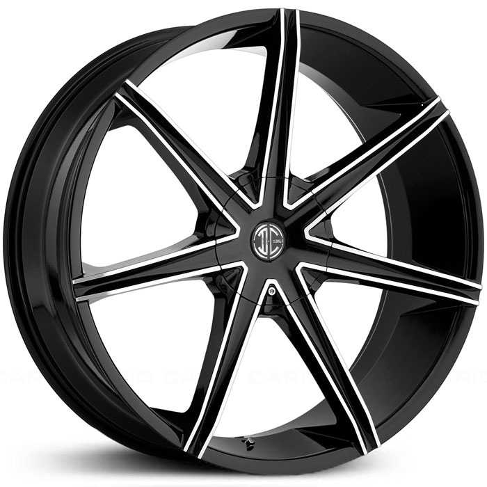 24x9.5 2Crave No.29 Gloss Black Machined Face RWD