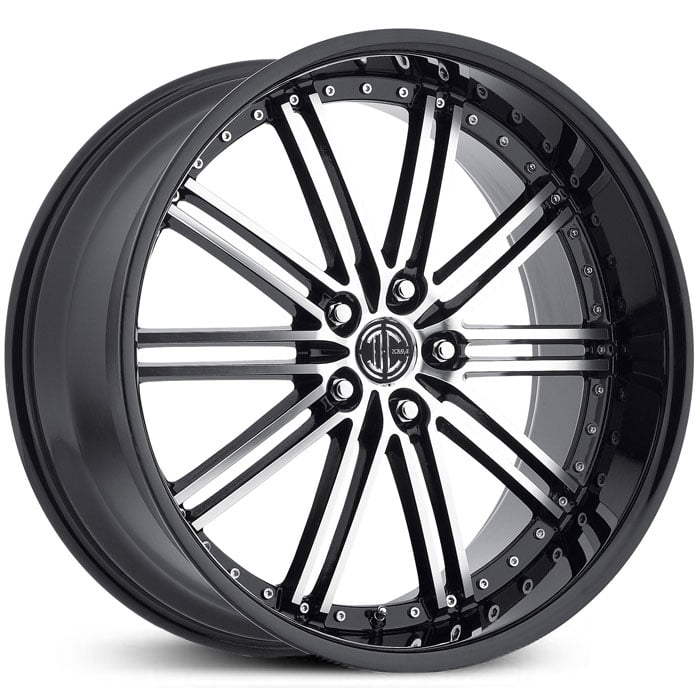 22x9 2Crave No.33 Gloss Black Machined Face MID