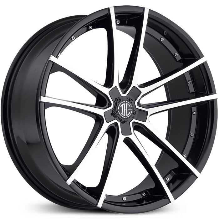 22x9 2Crave No.34 Gloss Black Machined Face MID