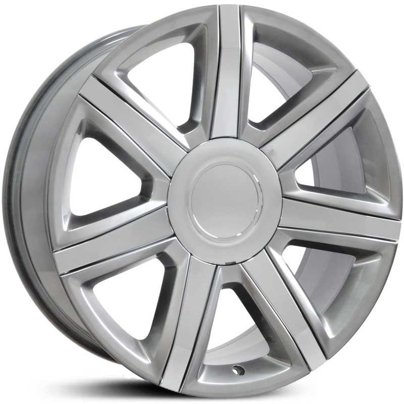 Cadillac Escalade Style (CA87)  Wheels Hyper Silver w/ Chrome Insert