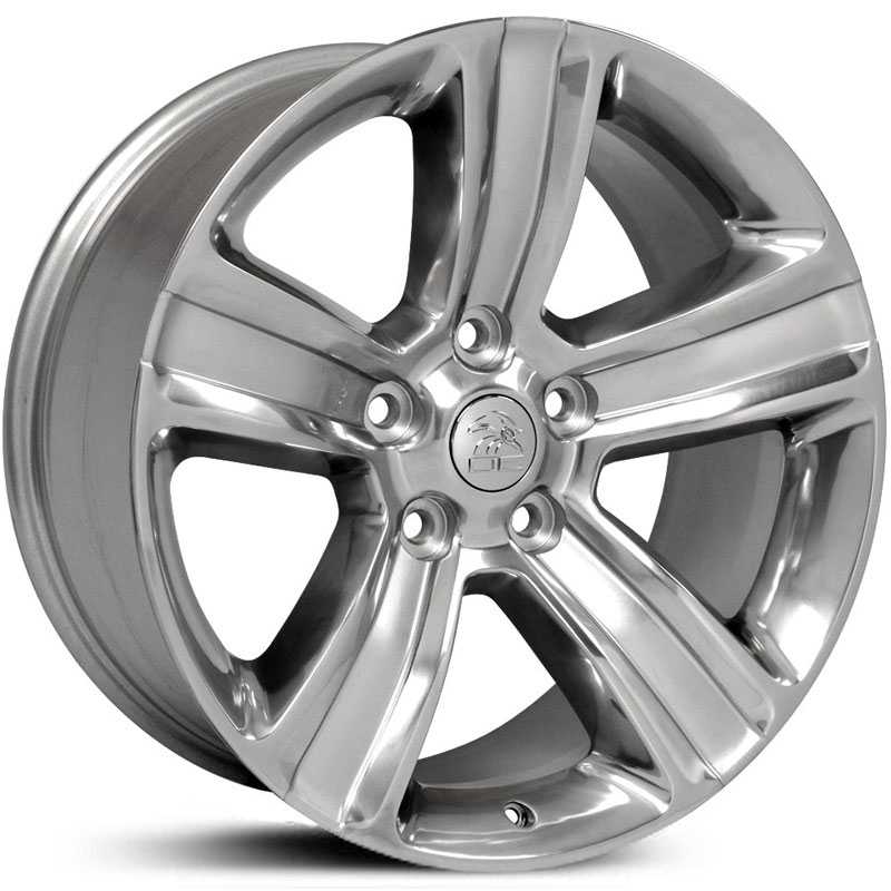 Dodge Ram 1500 Style (DG65)  Wheels Polished w/ Silver Inlay