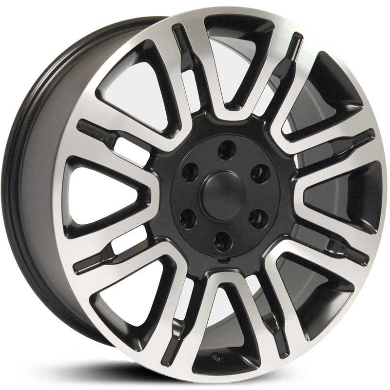 Fits Ford Expedition Style (FR98)  Wheels Matte Black Machined Face