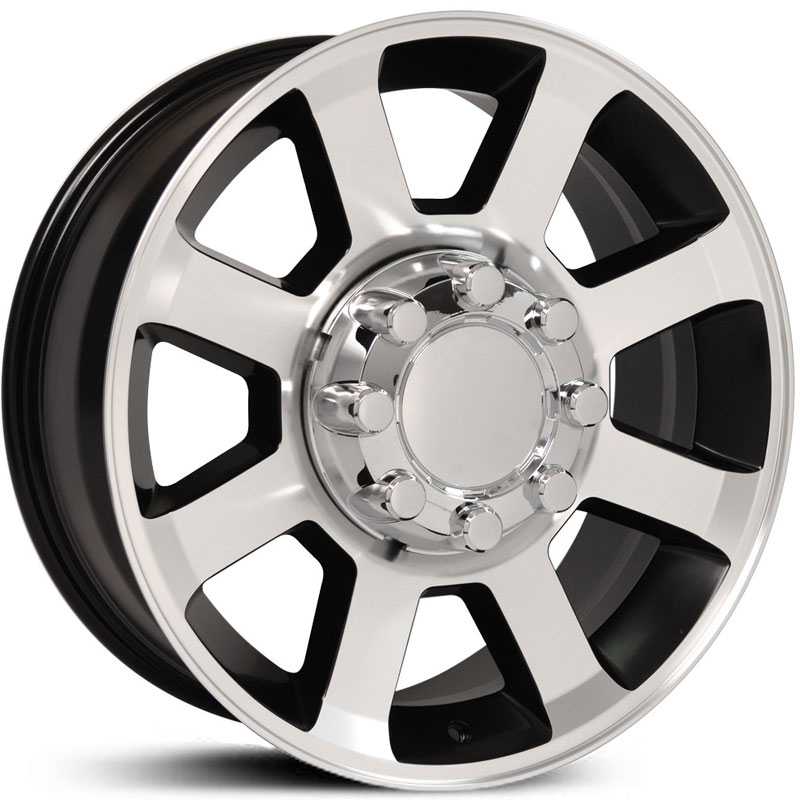 Fits Ford F-250 / F-350 Style (FR78)  Wheels Satin Black Machined Face