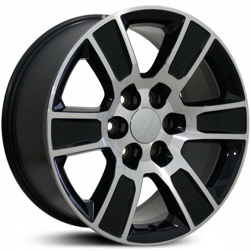 GMC Sierra 1500 Style (CV78) Black Machined Face