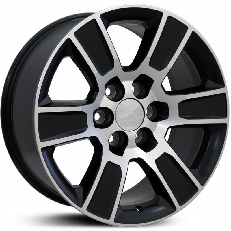 GMC Sierra 1500 Style (CV78) Matte Black Machined Face