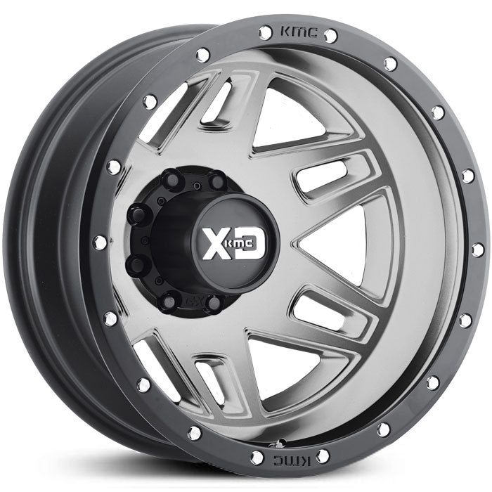 20x8.25 XD Series XD130 Machete Dually Matte Gray (Rear) REV