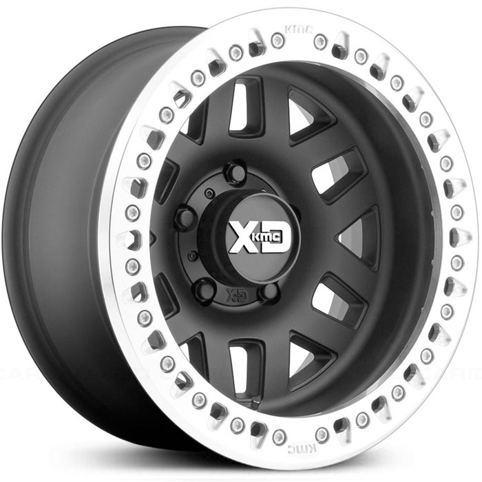 17x9 XD Series XD229 Machete Crawl Beadlock Satin Black w/ Machined Bead Ring (Offroad ONLY) REV