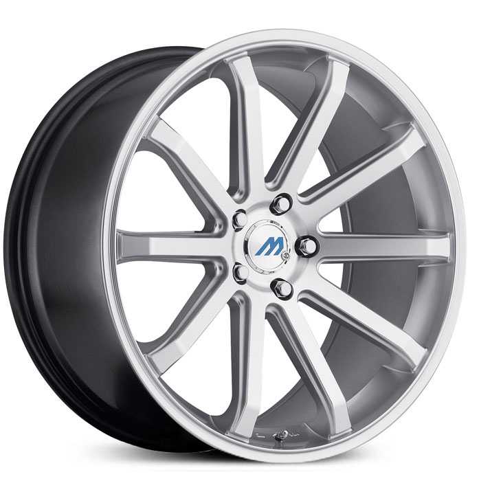 20x8.5 Mach ME10 Hyper Silver Machined Face MID