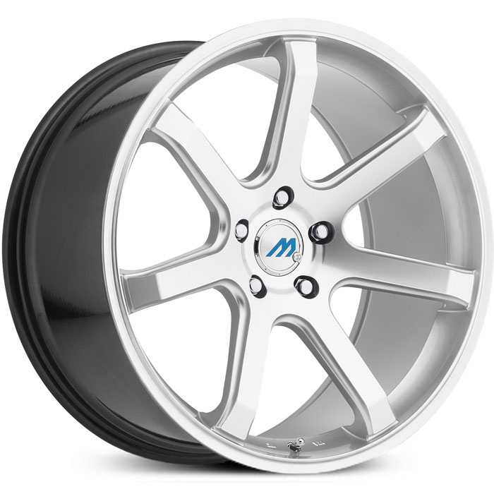 20x8.5 Mach ME7 Hyper Silver Machined Face MID