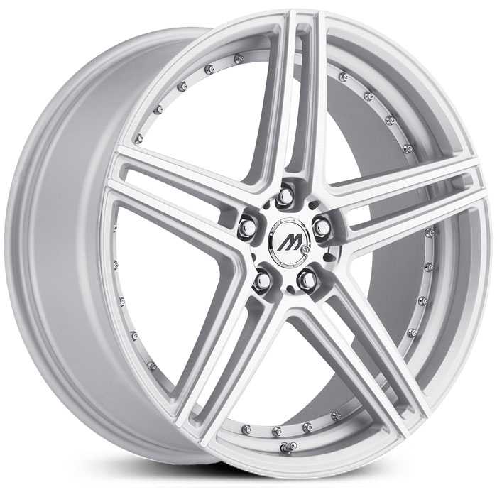 20x8.5 Mach Track Series MT2 Silver Machined Face MID
