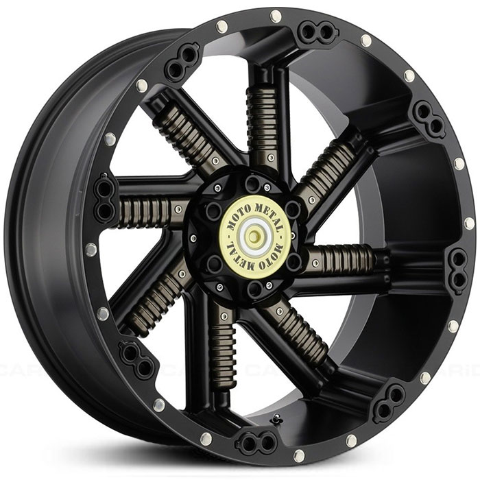 Moto Metal MO979 Buckshot Satin Black w/ Gunmetal Inserts