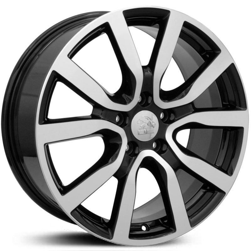 18x7.5 Volkswagen Golf (VW25) Replica Black Machined Face HPO - 9490040