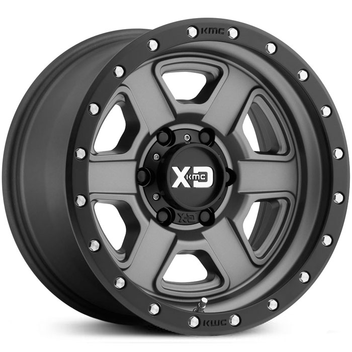 17x9 XD Series XD133 Fusion Off-Road Satin Gray w/ Black Lip REV