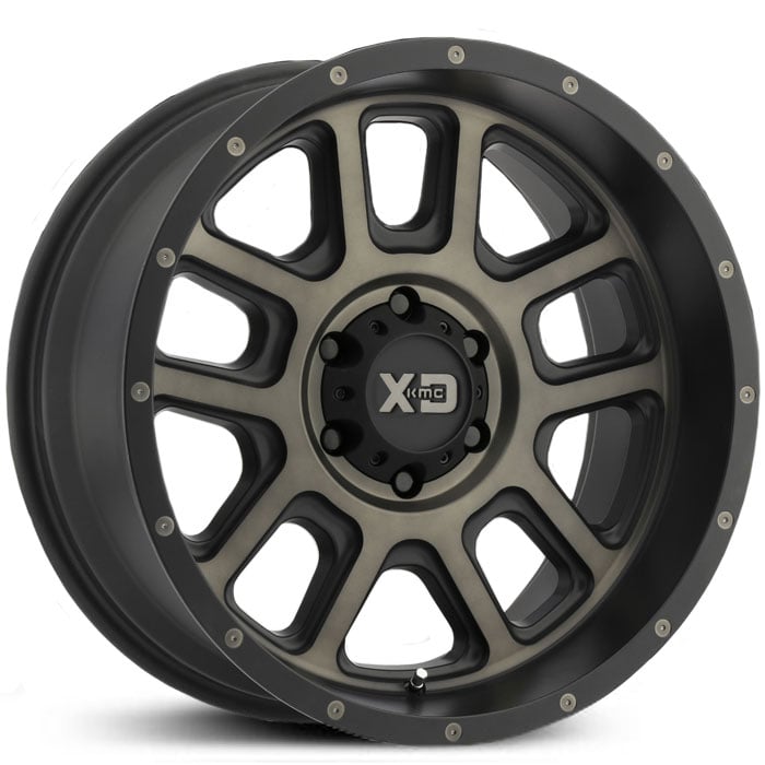 20x9 XD Series XD828 Delta Matte Black w/ Tinted Clear MID