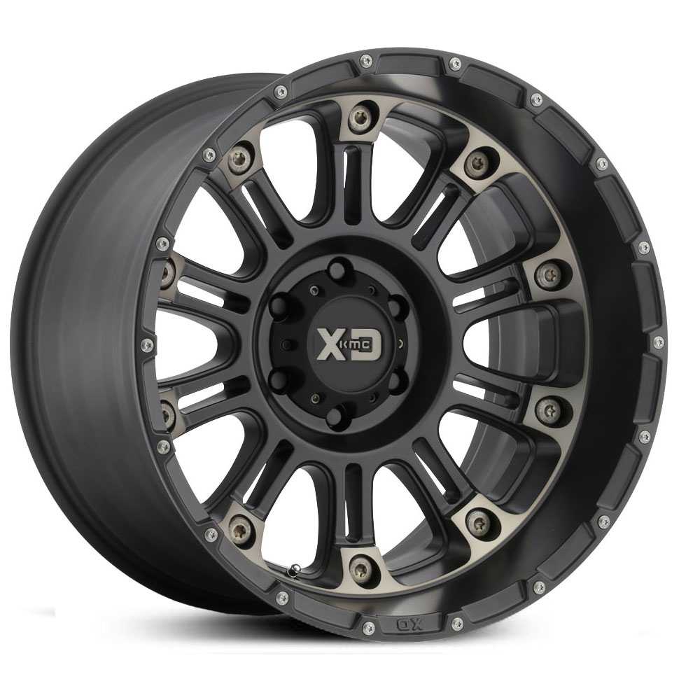 XD Series XD829 Hoss 2  Wheels Satin Black Machined w/ Dark Tint