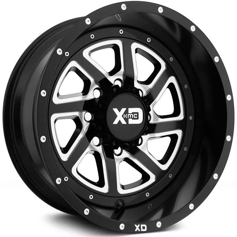 20x9 XD Series XD833 Recoil Satin Black Milled w/ Black Ring REV