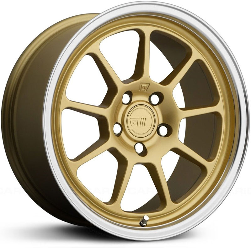 18x9.5 Motegi MR135 Gold Center w/ Machined Lip MID