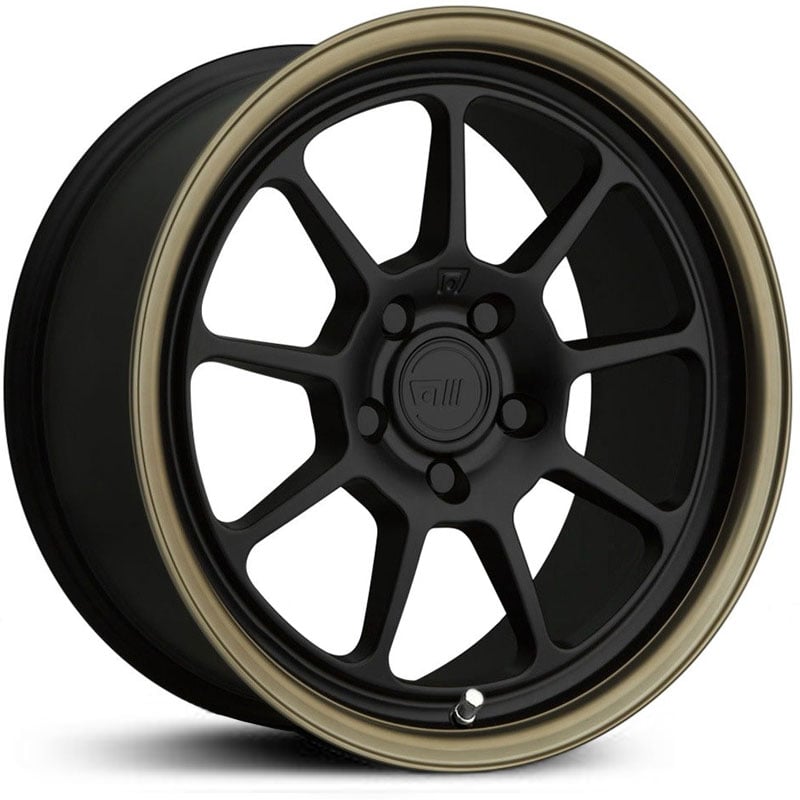 Motegi Racing MR135 Matte Black Center w/ Bronze Lip