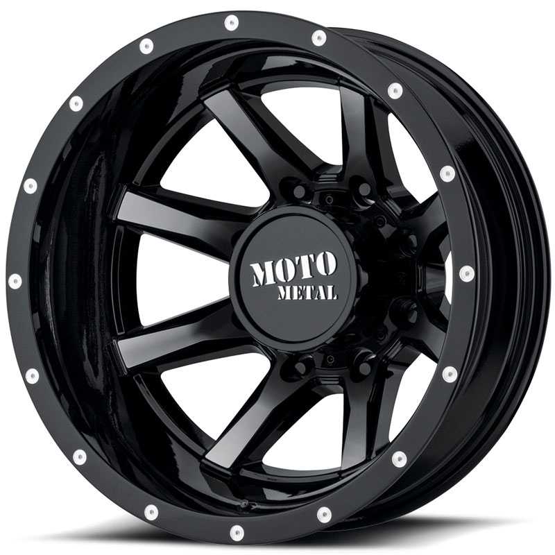 Moto Metal MO995 Gloss Black Machined Dually Rear