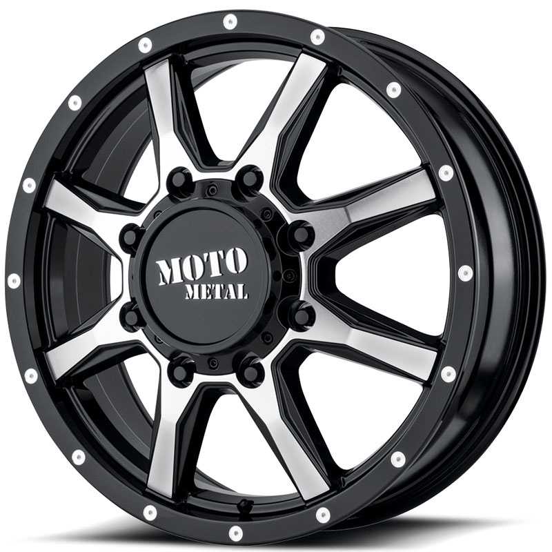 Moto Metal MO995  Wheels Gloss Black Machined Dually Front