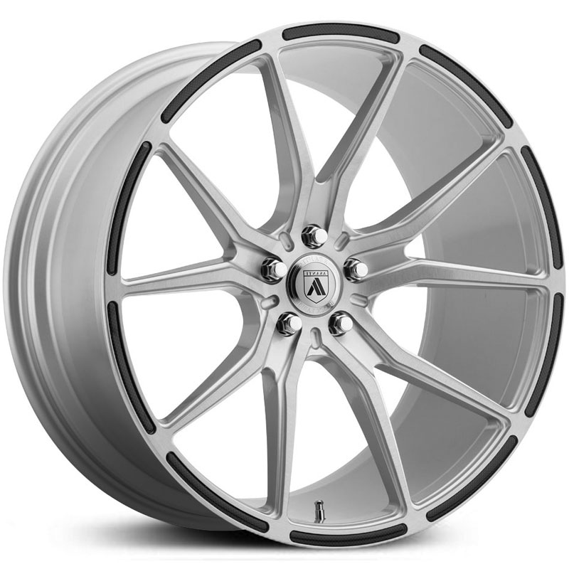 22X10.5 Asanti Black ABL-13 Brushed Silver W/ Carbon Fiber Insert HPO