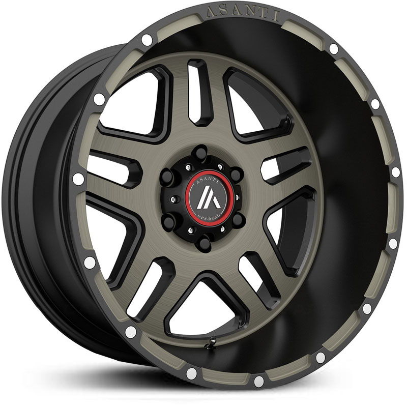 Asanti Off-Road AB809 Matte Black w/ Tinted Clear 