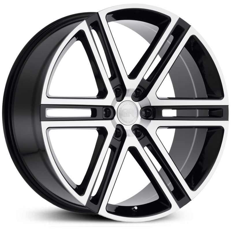 24x10 Black Rhino Timbavati Gloss Black Mirror Cut Face MID