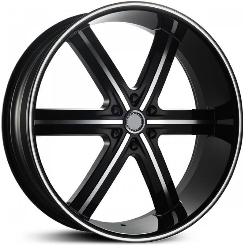 Elure 021 Black w/ Machined Face Pinstripe 6 Lug