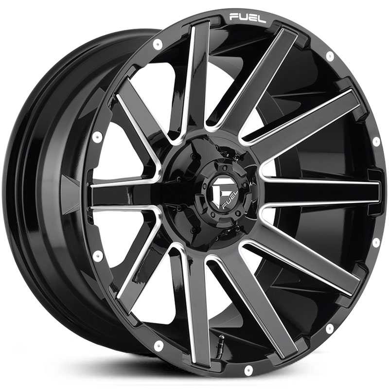 Fuel D615 Contra  Wheels Gloss Black Milled