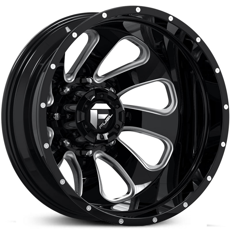 Fuel D269 Flow Dually Black Milled (Rear)