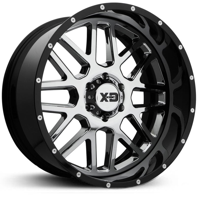 20x12 XD Series XD201 Grenade Chrome w/ Gloss Black Milled Lip REV
