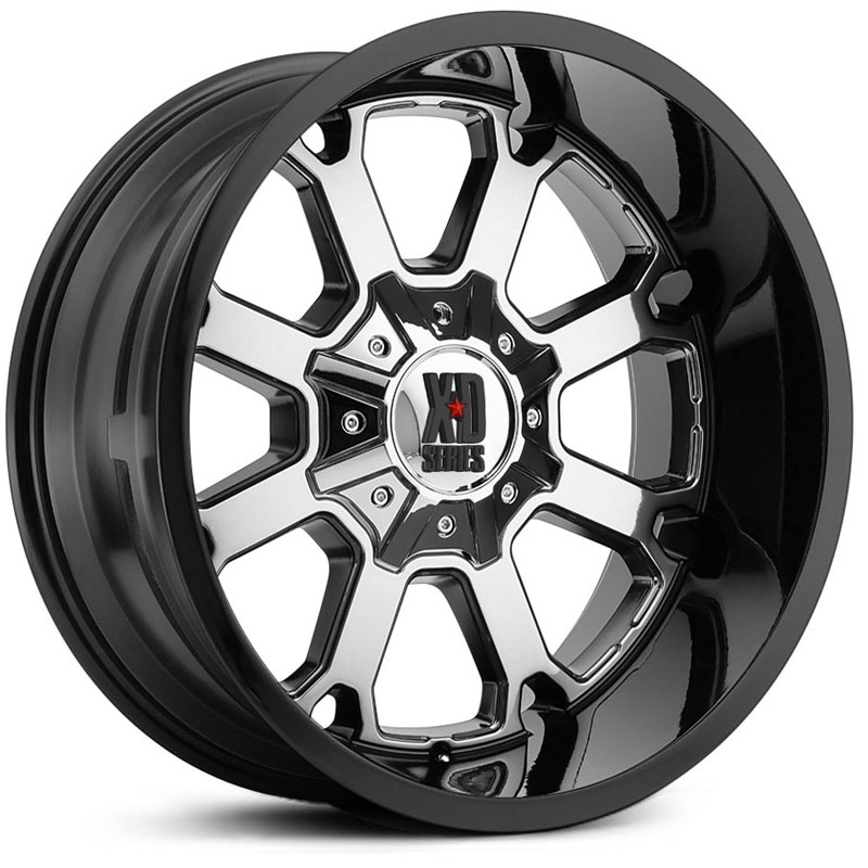 20x12 XD Series XD825 Buck 25 PVD w/ Black Gloss Lip REV