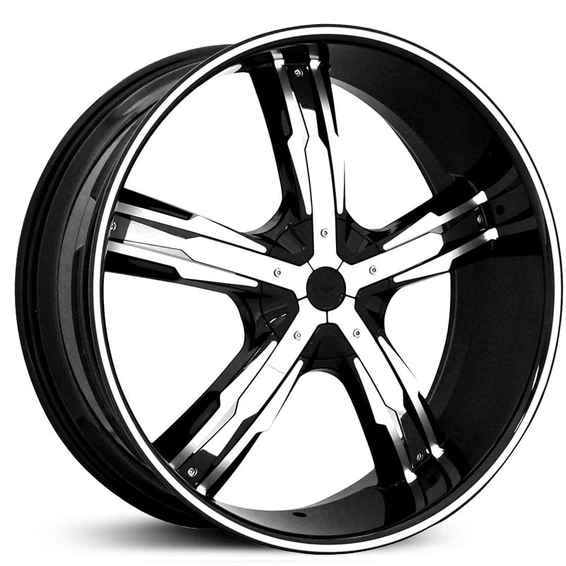 Massiv 917 Tusk  Wheels Black w/ Chrome Accents & Machined Face