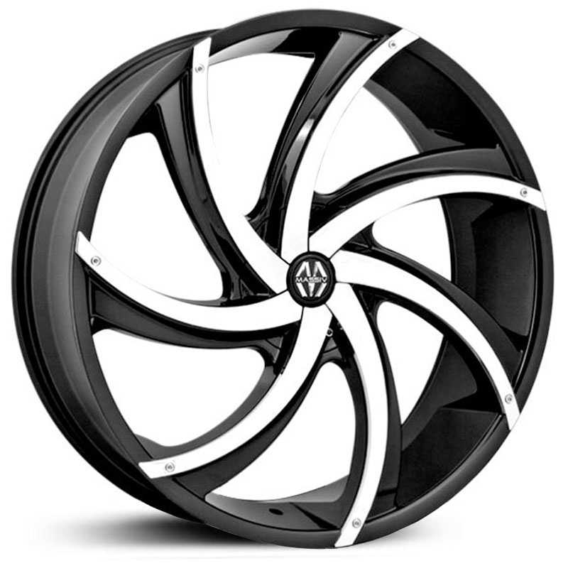 Massiv 920 Turbino  Wheels Black w/ Chrome Accents
