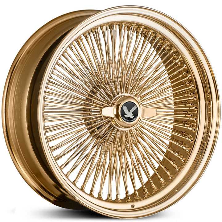 Player Wire  Wheels 150 Spoke All Gold Two-Wing Cap