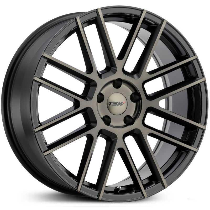 TSW Mosport  Wheels Matte Black w/ Machine Face & Dark Tint