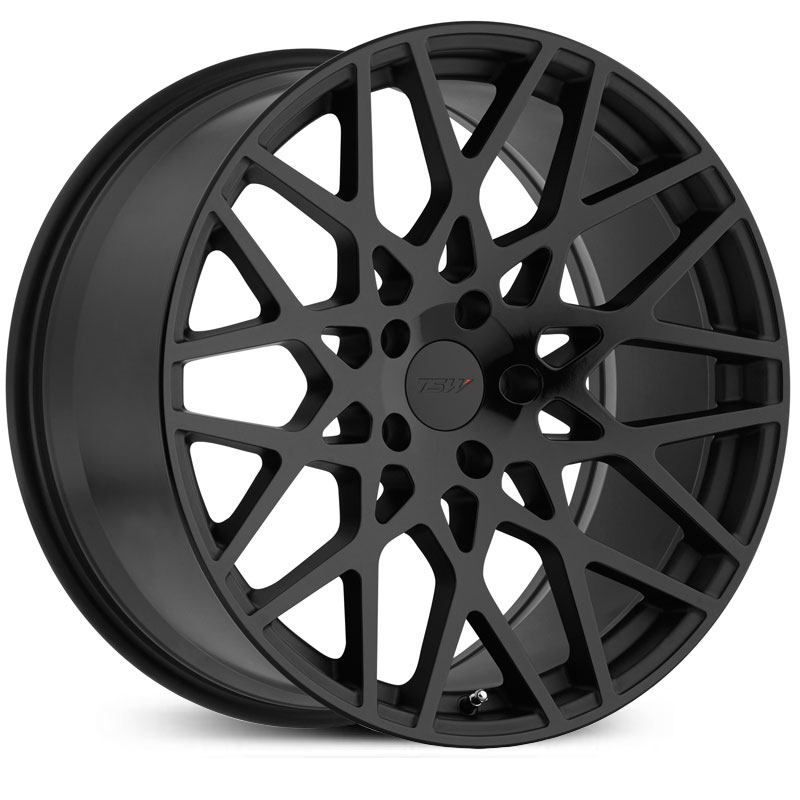 18x8.5 TSW Vale Double Black Matte Black w/ Gloss Black Face HPO