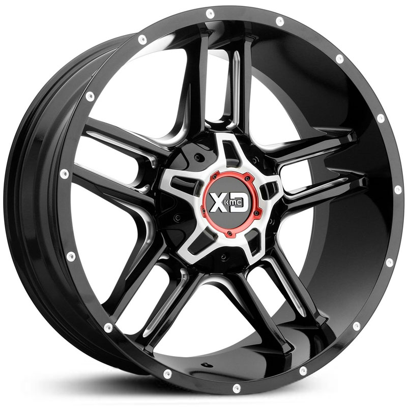 22x10 XD Series XD839 Clamp Gloss Black Milled REV