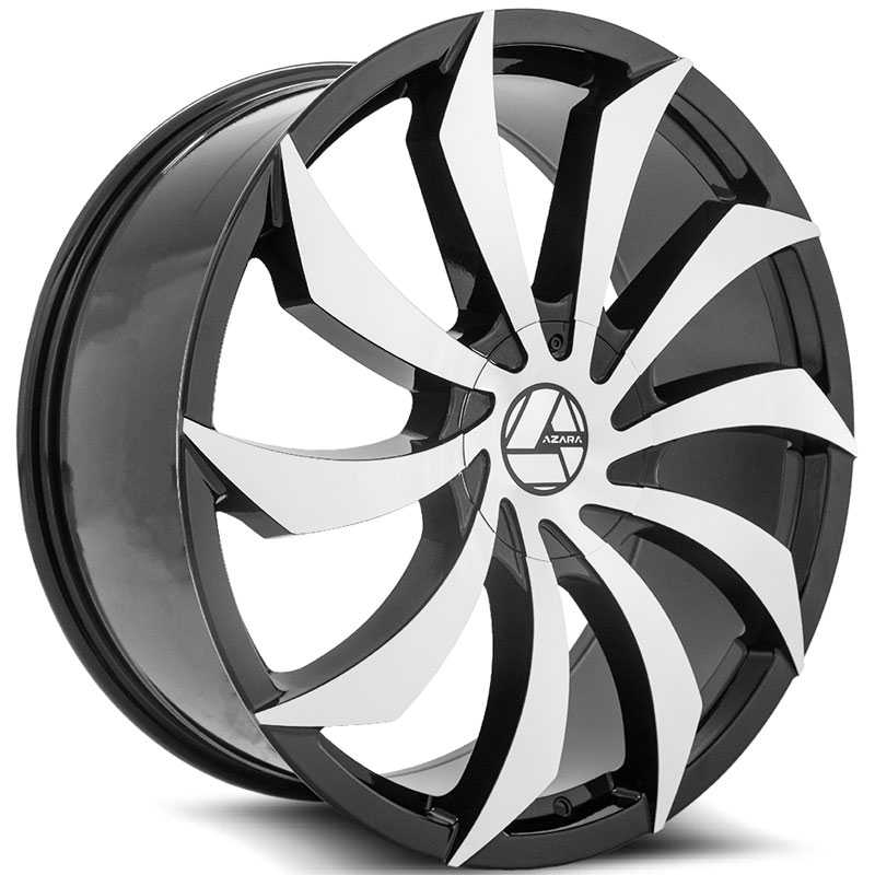 26x9.5 Azara AZA-507 Gloss Black Machined RWD