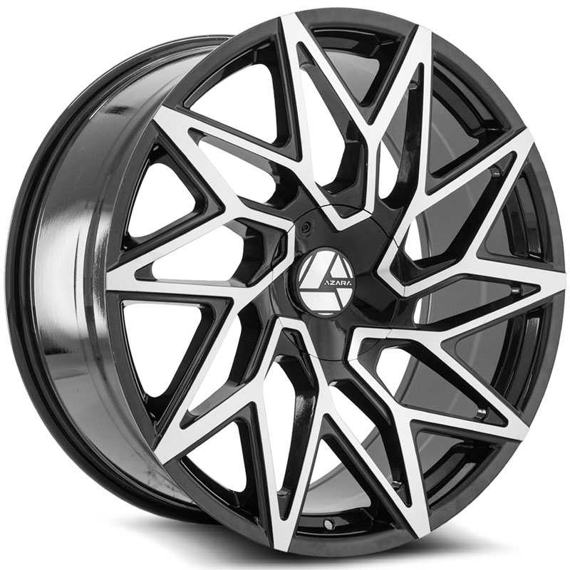 22x9.5 Azara AZA-511 Gloss Black Machined RWD