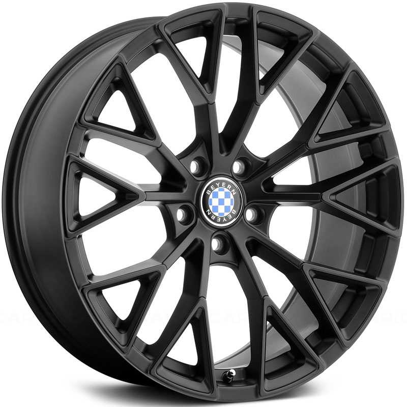 20x10 Beyern Antler Matte Black w/ Gloss Black Face MID