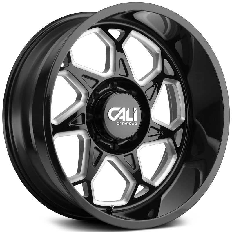 Cali Off-Road Sevenfold 9111  Wheels Gloss Black w/ Milled Spokes