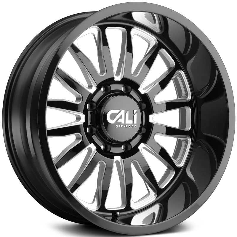 Cali Off-Road Summit 9110  Wheels Gloss Black w/ Milled Spokes