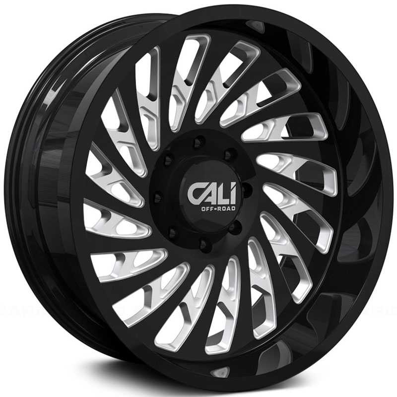 Cali Off-Road Switchback 9108  Wheels Gloss Black w/ Milled Spokes