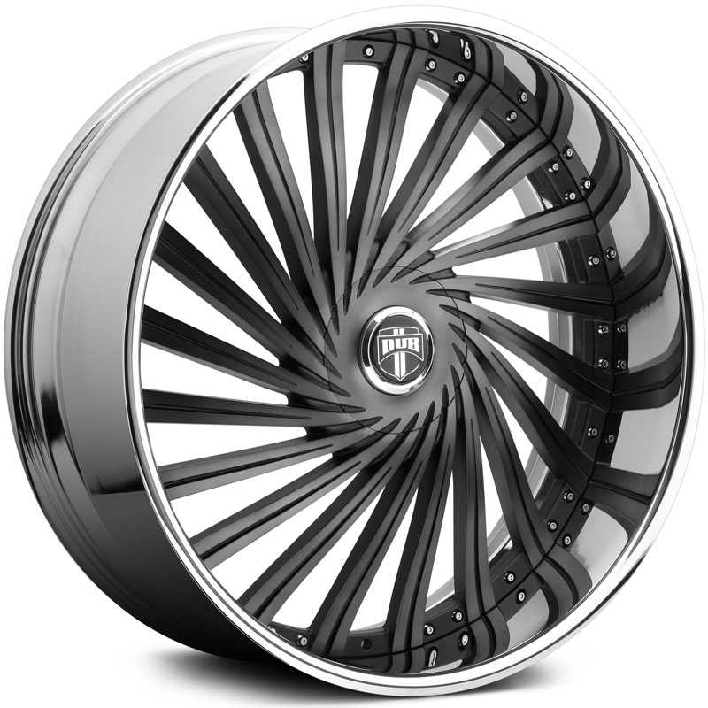 28x9 Dub S241 Dazed Gloss Black & Machined RWD