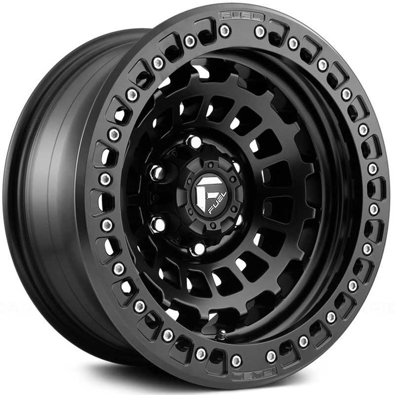 Fuel D101 Zephyr Beadlock  Wheels Matte Black w/ Matte Black Ring